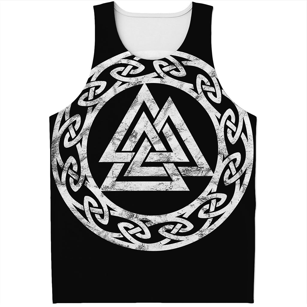 Viking Valhalla Symbol Print Men's Tank Top