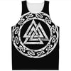 Viking Valhalla Symbol Print Men's Tank Top