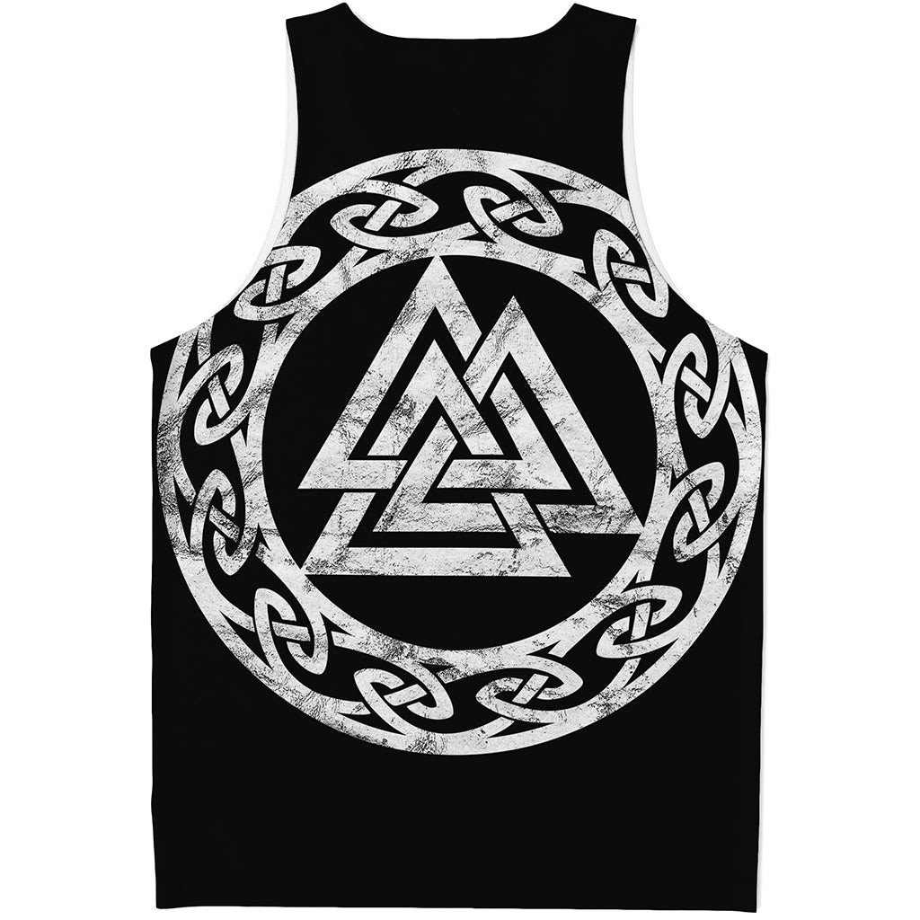 Viking Valhalla Symbol Print Men's Tank Top