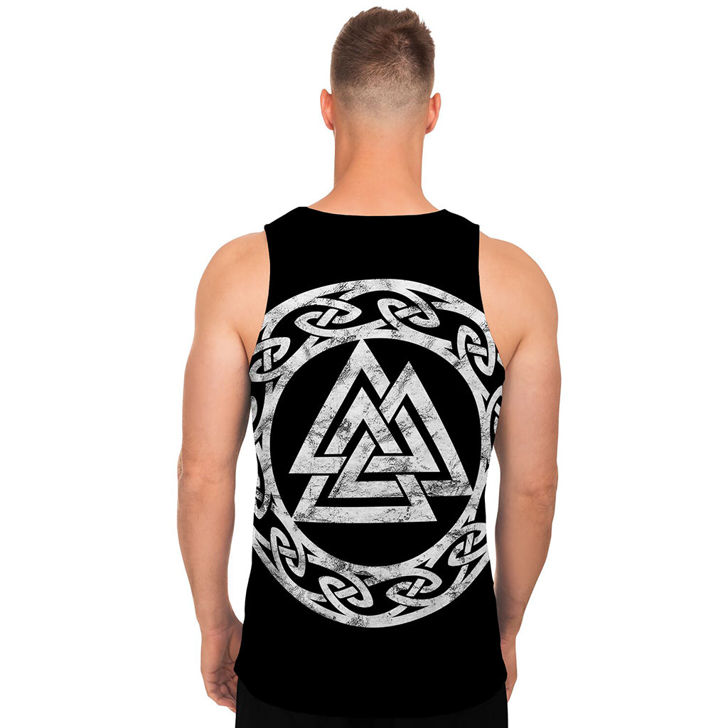 Viking Valhalla Symbol Print Men's Tank Top