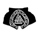 Viking Valhalla Symbol Print Muay Thai Boxing Shorts