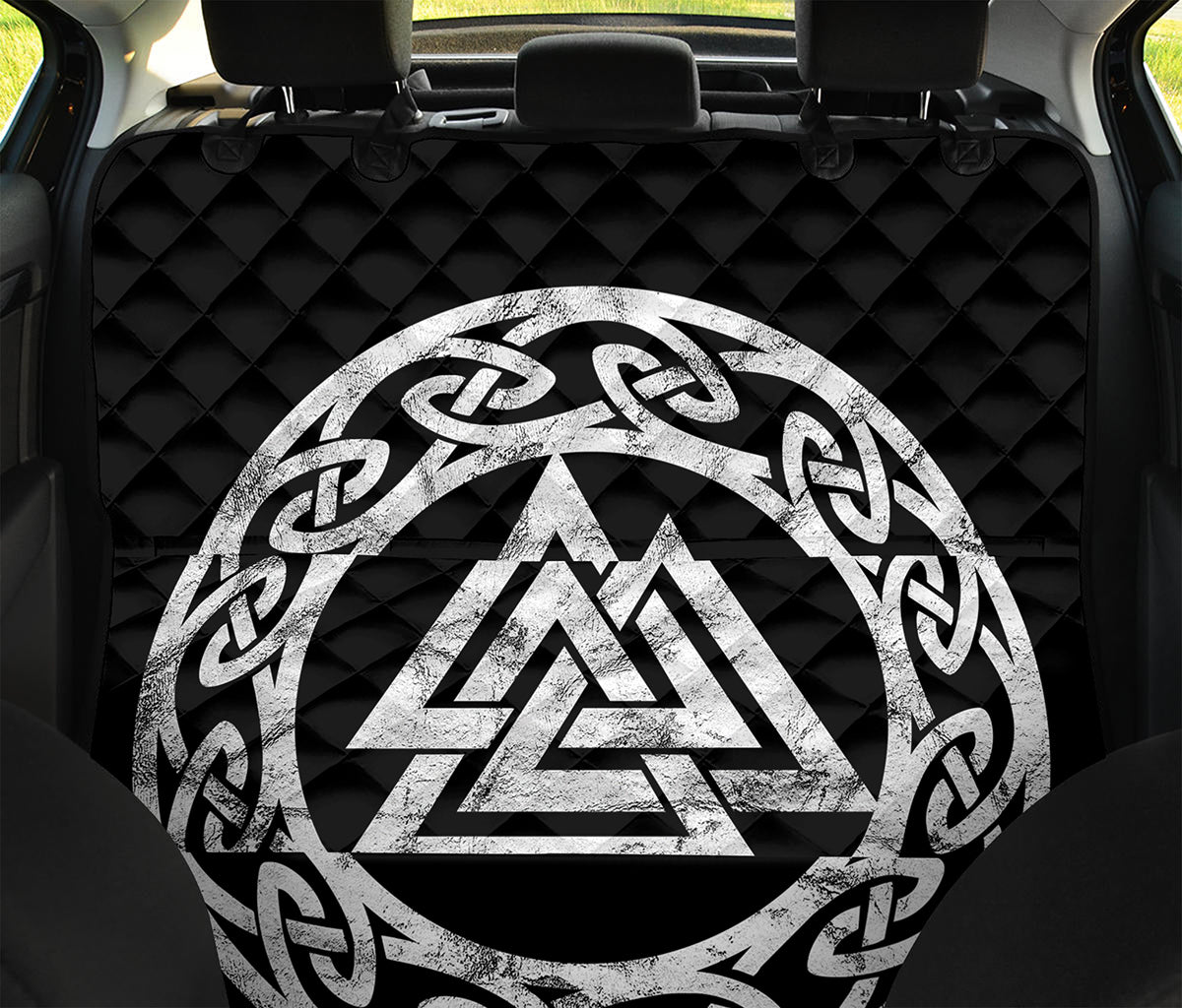 Viking Valhalla Symbol Print Pet Car Back Seat Cover