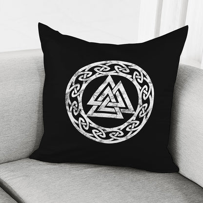 Viking Valhalla Symbol Print Pillow Cover