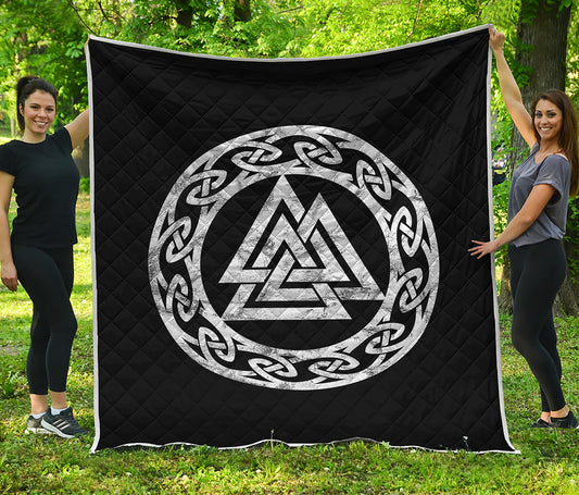Viking Valhalla Symbol Print Quilt