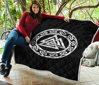 Viking Valhalla Symbol Print Quilt