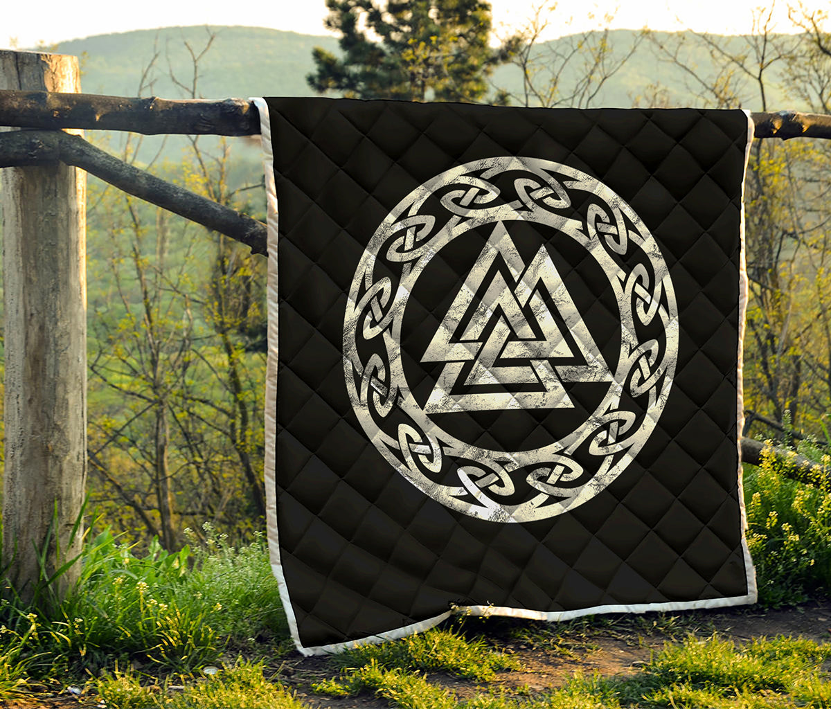 Viking Valhalla Symbol Print Quilt