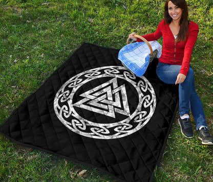 Viking Valhalla Symbol Print Quilt