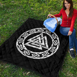 Viking Valhalla Symbol Print Quilt