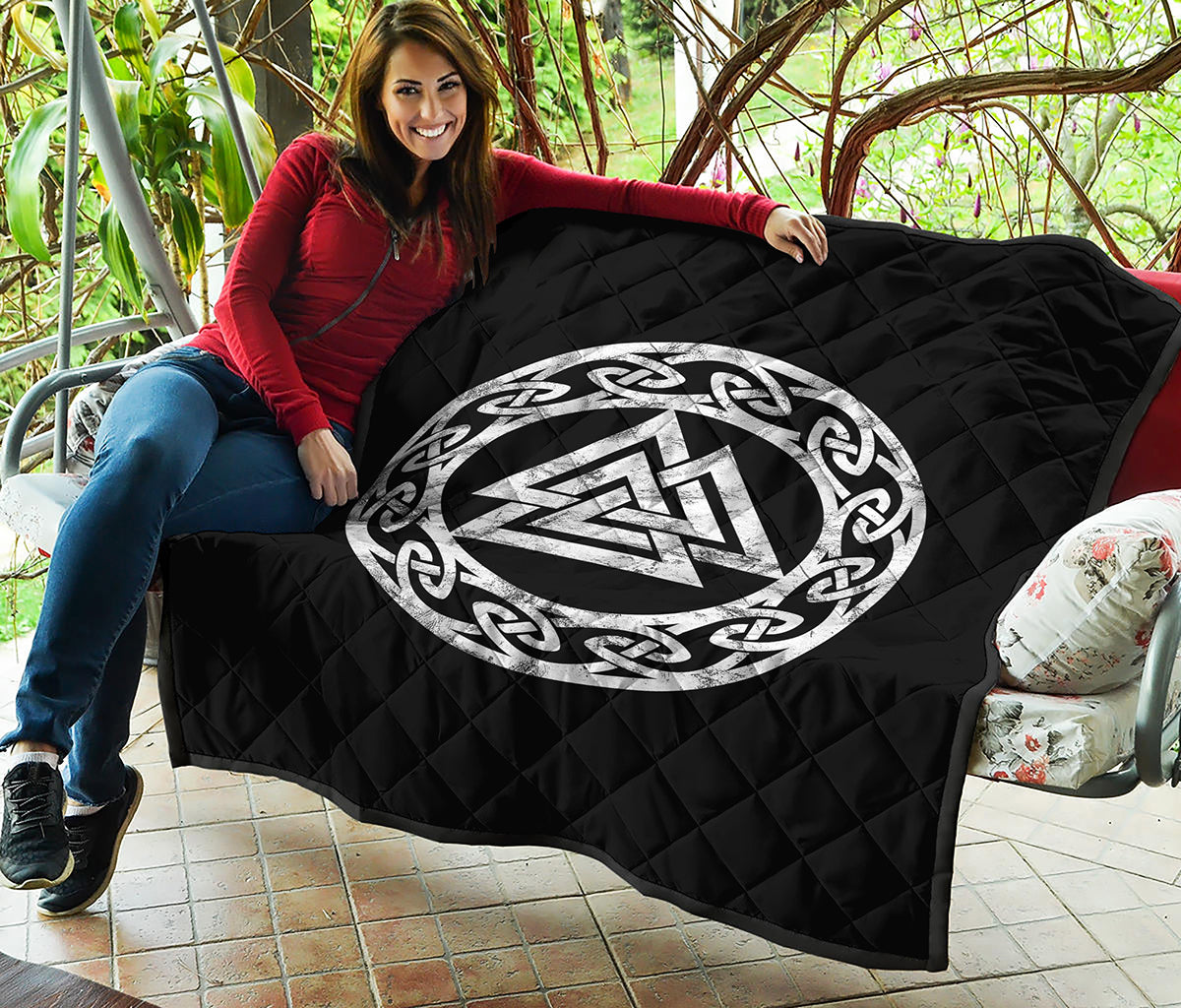 Viking Valhalla Symbol Print Quilt