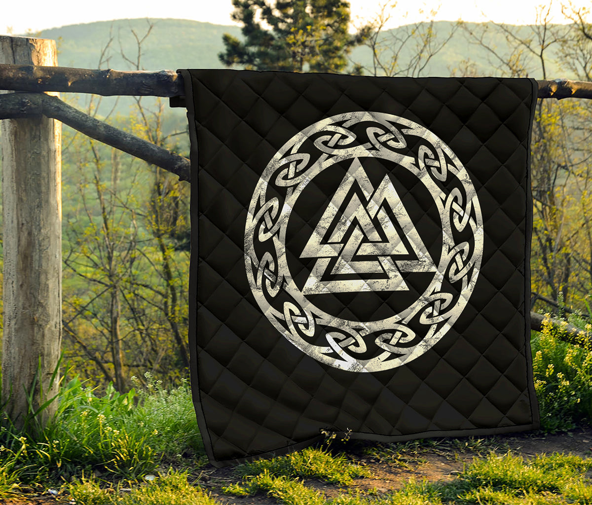 Viking Valhalla Symbol Print Quilt
