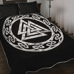 Viking Valhalla Symbol Print Quilt Bed Set