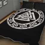 Viking Valhalla Symbol Print Quilt Bed Set