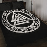 Viking Valhalla Symbol Print Quilt Bed Set