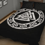 Viking Valhalla Symbol Print Quilt Bed Set