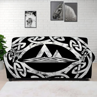 Viking Valhalla Symbol Print Sofa Cover