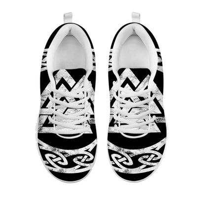 Viking Valhalla Symbol Print White Sneakers