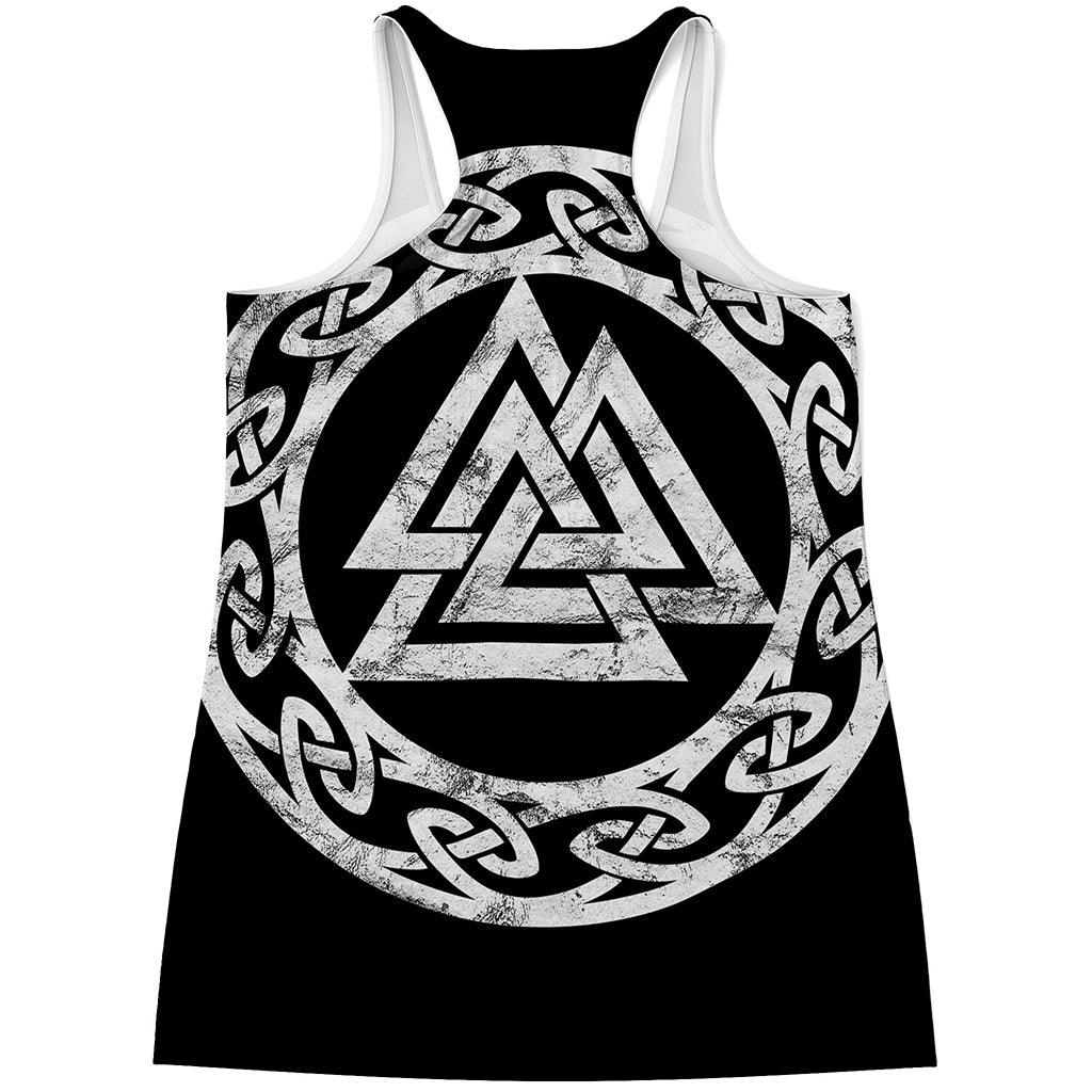 Viking Valhalla Symbol Print Women's Racerback Tank Top