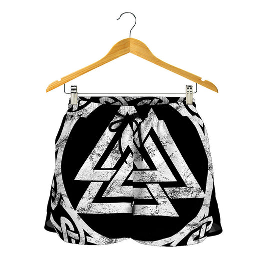 Viking Valhalla Symbol Print Women's Shorts