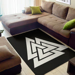 Viking Valknut Symbol Print Area Rug