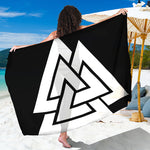 Viking Valknut Symbol Print Beach Sarong Wrap