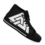 Viking Valknut Symbol Print Black High Top Shoes