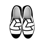 Viking Valknut Symbol Print Black Slip On Shoes