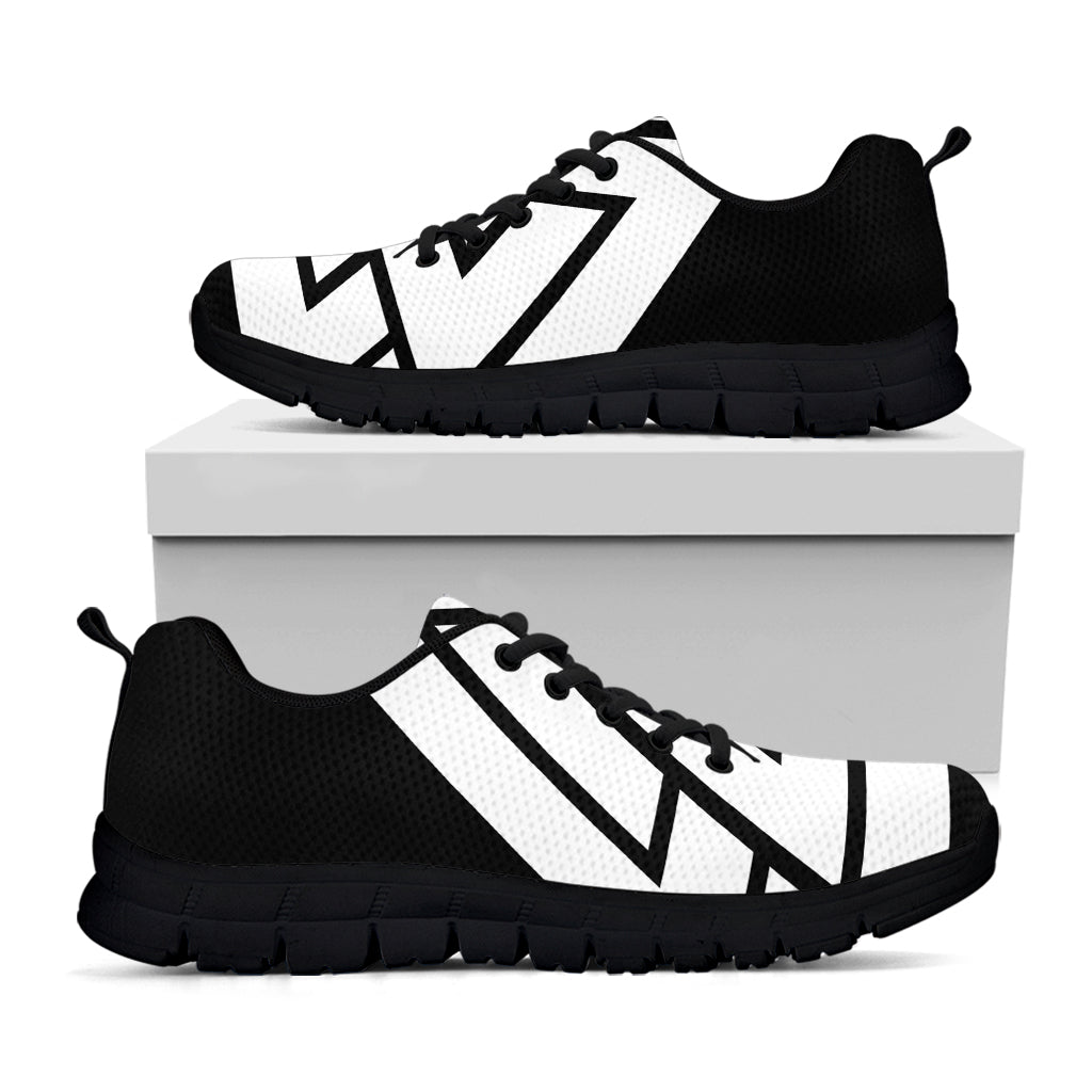 Viking Valknut Symbol Print Black Sneakers