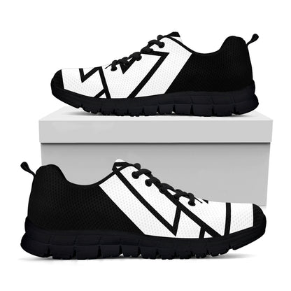 Viking Valknut Symbol Print Black Sneakers