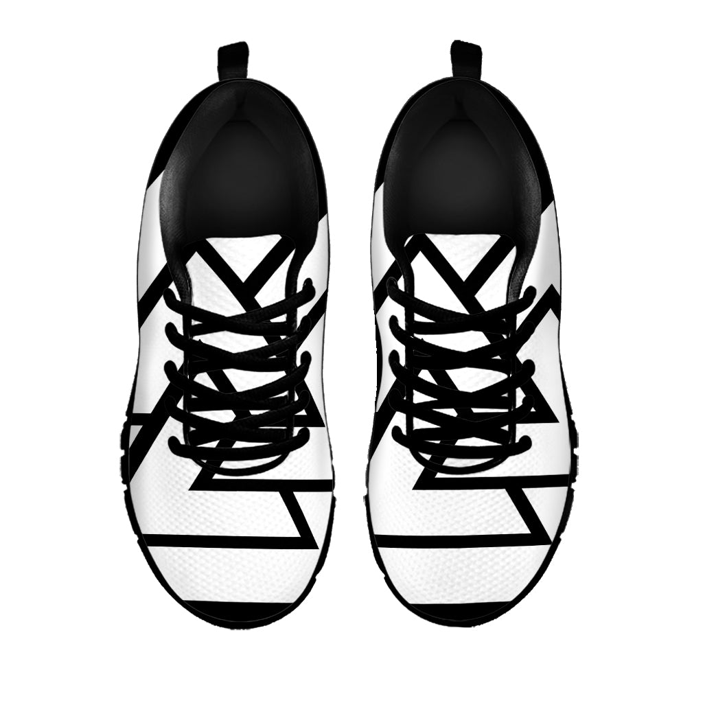 Viking Valknut Symbol Print Black Sneakers