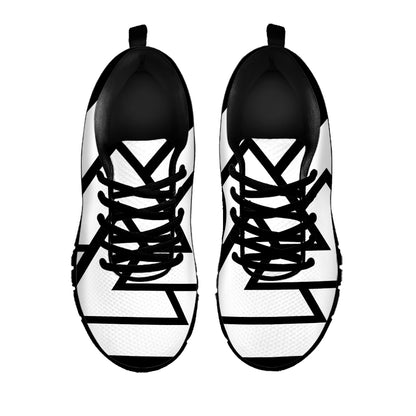 Viking Valknut Symbol Print Black Sneakers