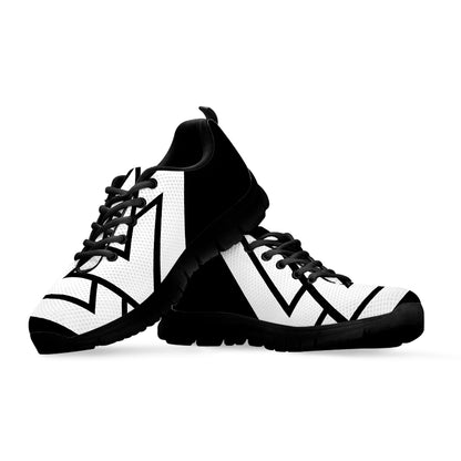 Viking Valknut Symbol Print Black Sneakers