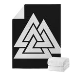 Viking Valknut Symbol Print Blanket