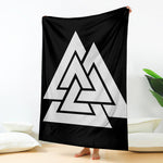 Viking Valknut Symbol Print Blanket
