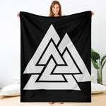 Viking Valknut Symbol Print Blanket