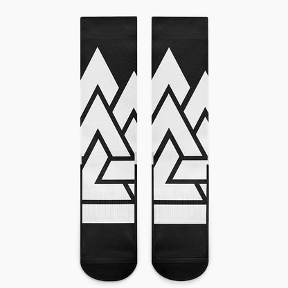 Viking Valknut Symbol Print Crew Socks