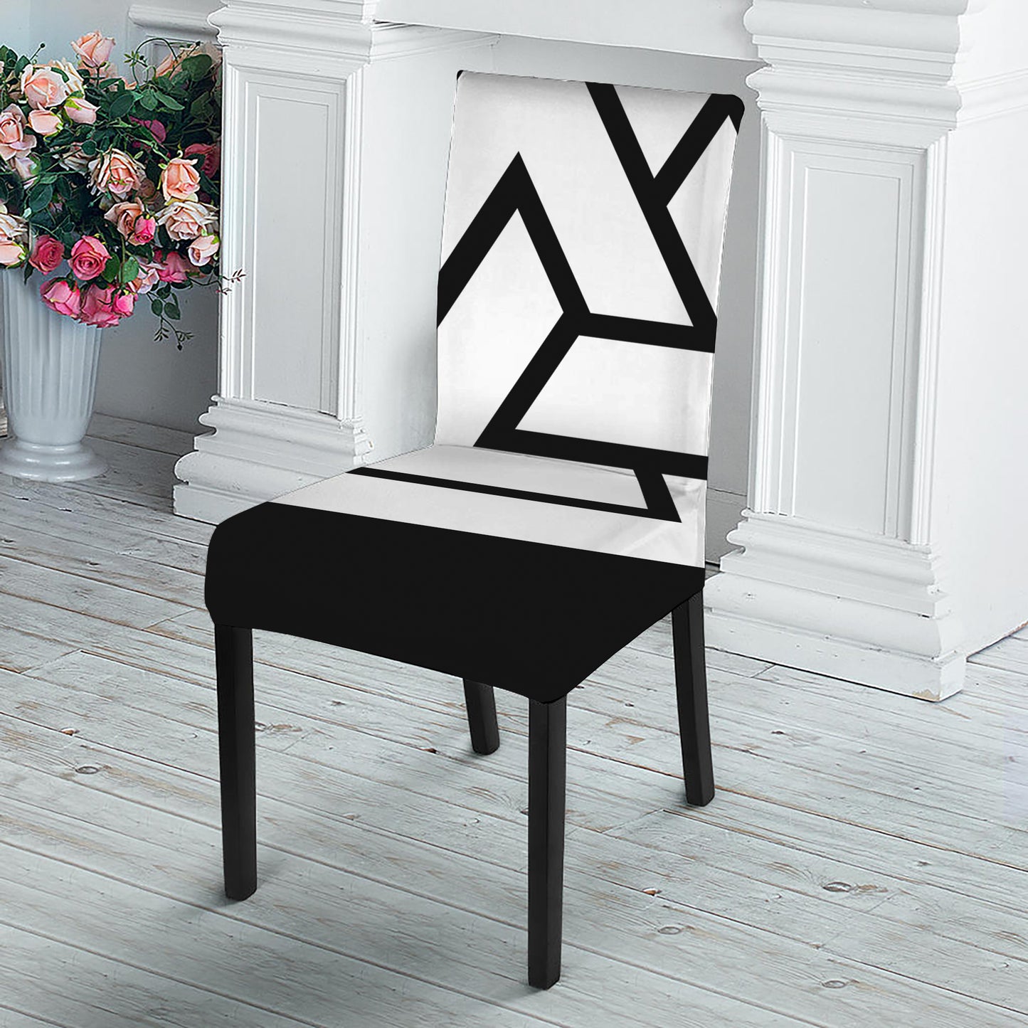 Viking Valknut Symbol Print Dining Chair Slipcover