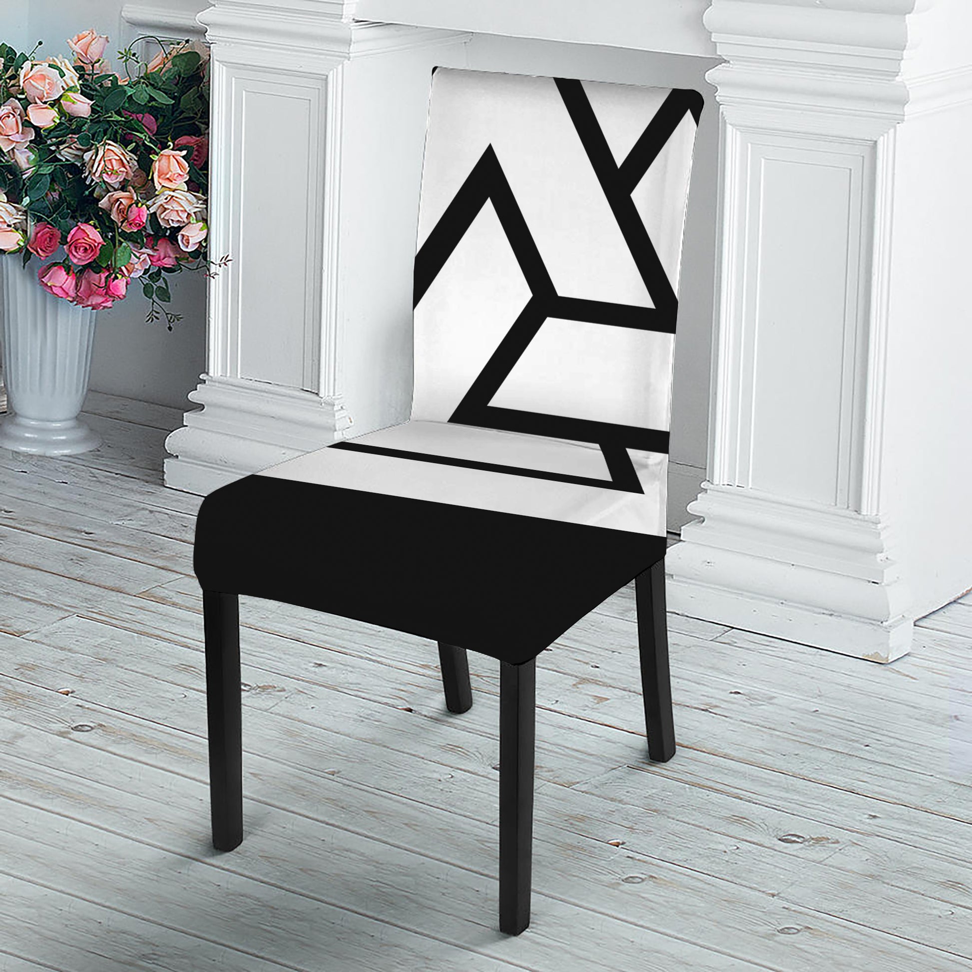 Viking Valknut Symbol Print Dining Chair Slipcover