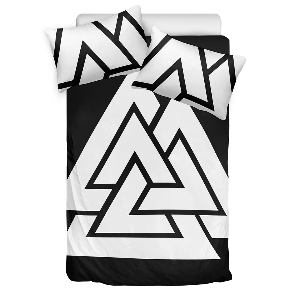 Viking Valknut Symbol Print Duvet Cover Bedding Set