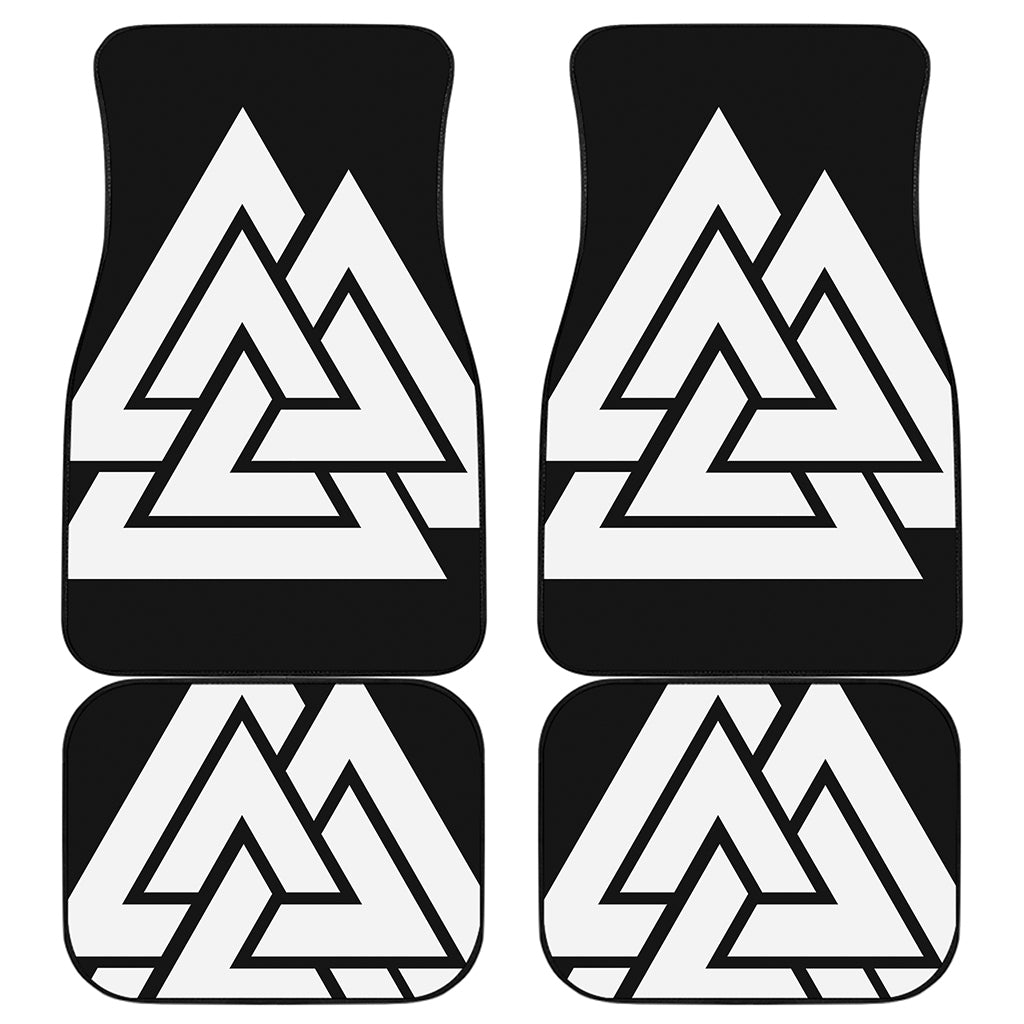 Viking Valknut Symbol Print Front and Back Car Floor Mats