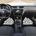 Viking Valknut Symbol Print Front and Back Car Floor Mats