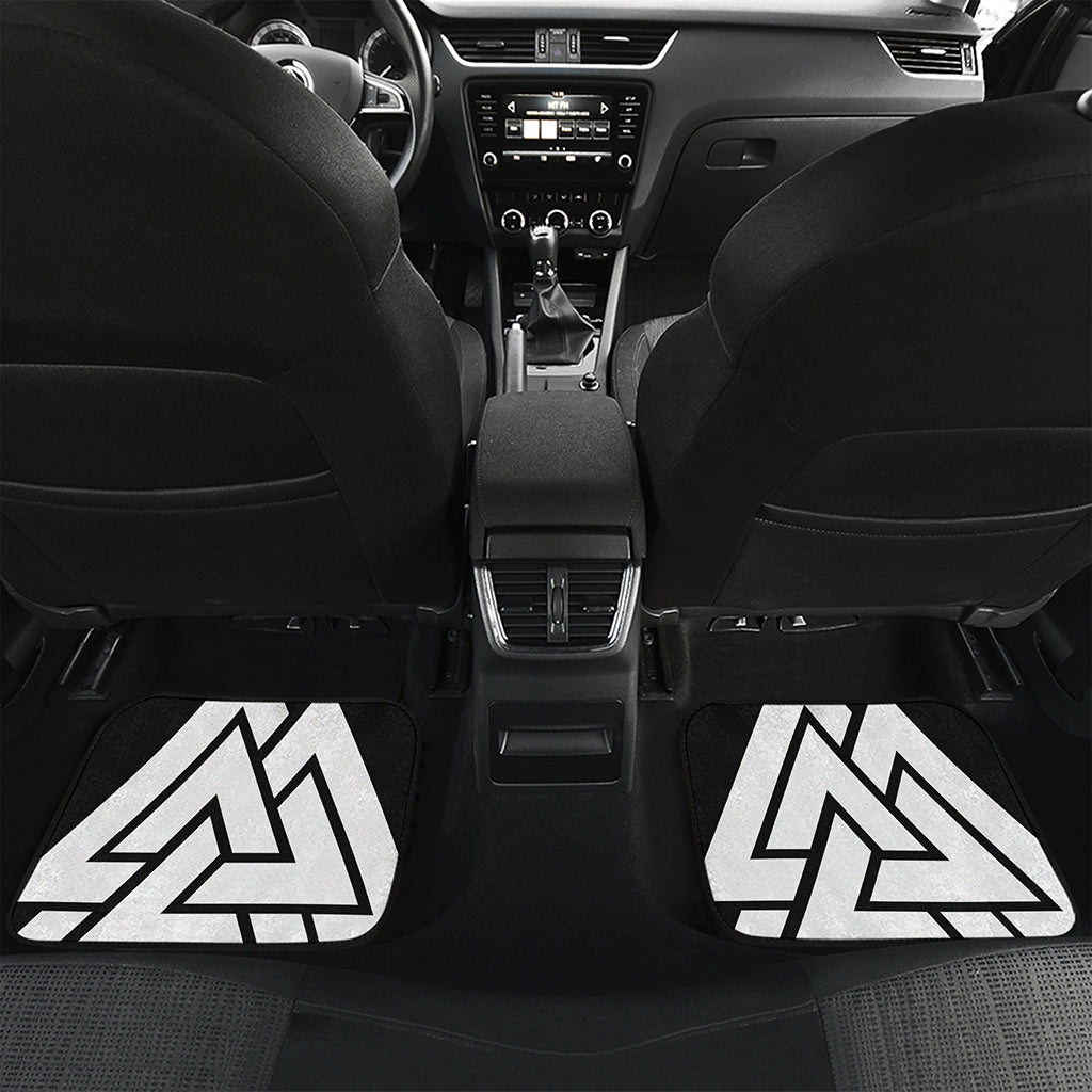 Viking Valknut Symbol Print Front and Back Car Floor Mats