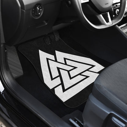 Viking Valknut Symbol Print Front and Back Car Floor Mats