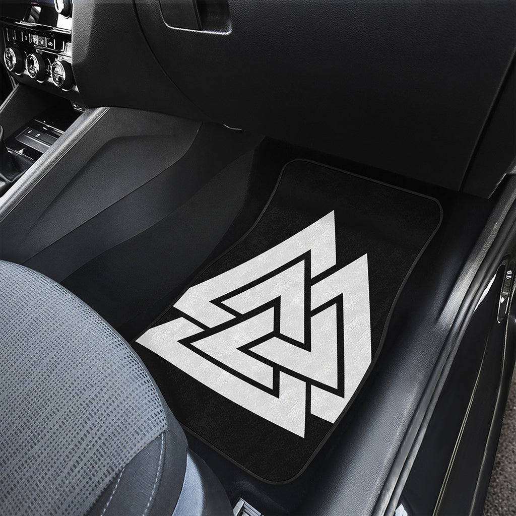 Viking Valknut Symbol Print Front and Back Car Floor Mats