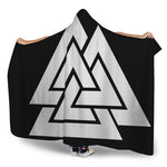 Viking Valknut Symbol Print Hooded Blanket