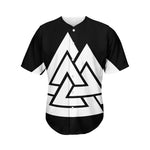 Viking Valknut Symbol Print Men's Baseball Jersey
