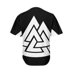 Viking Valknut Symbol Print Men's Baseball Jersey