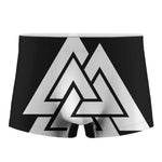 Viking Valknut Symbol Print Men's Boxer Briefs