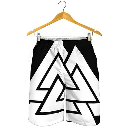 Viking Valknut Symbol Print Men's Shorts
