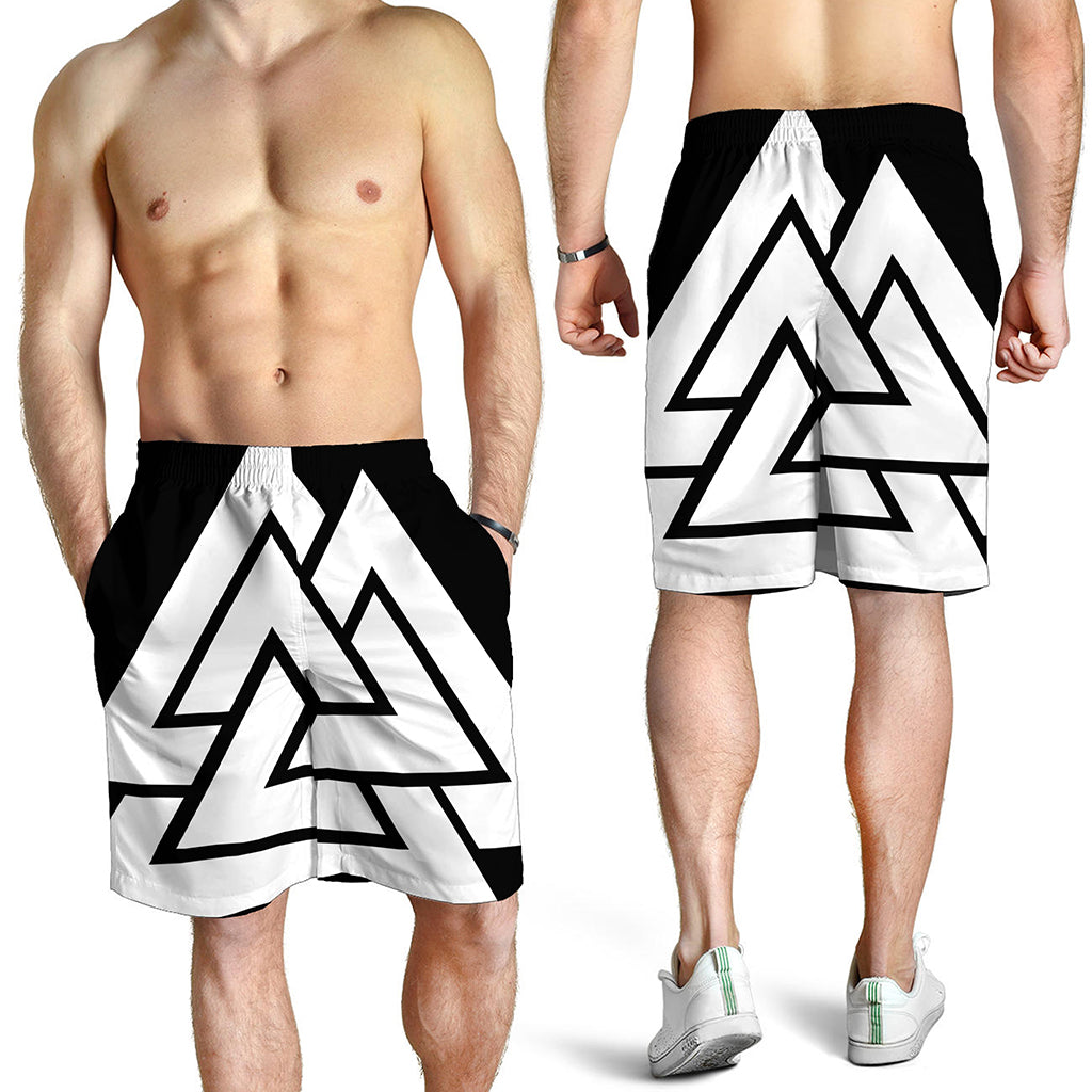 Viking Valknut Symbol Print Men's Shorts