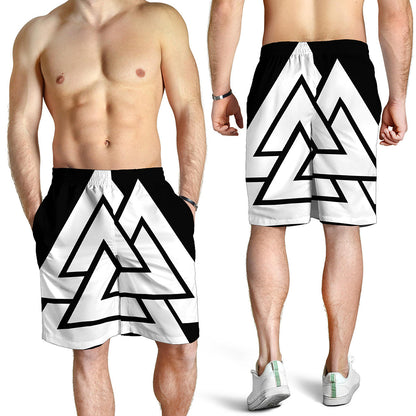 Viking Valknut Symbol Print Men's Shorts